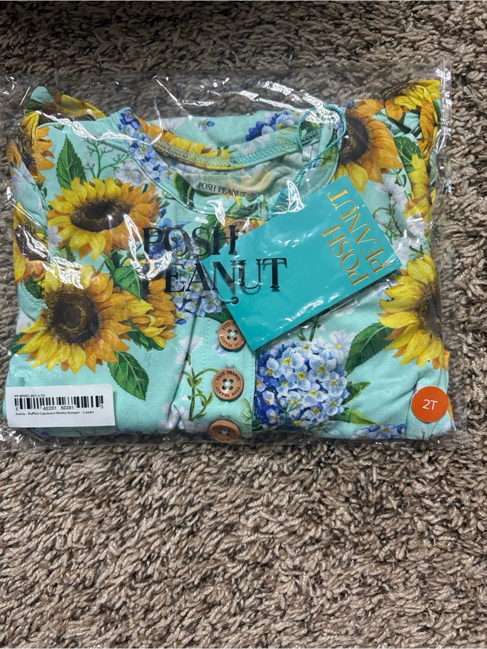Posh Peanut bundle. Sunflower is a romper, camo is a peplum top and bloomers